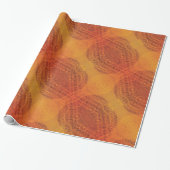 aanvaarding | Rode Sinaasappel Gele Boho Medallion Cadeaupapier (Uitgerold)