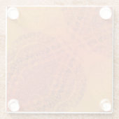 aanvaarding | Rode Sinaasappel Gele Boho Medallion Glazen Onderzetter (Achterkant)