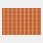 aanvaarding | Rode Sinaasappel Gele Boho Medallion Inpakpapier Vel (Voorkant 3)