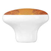 aanvaarding | Rode Sinaasappel Gele Boho Medallion Keramische Knop (Zijkant)