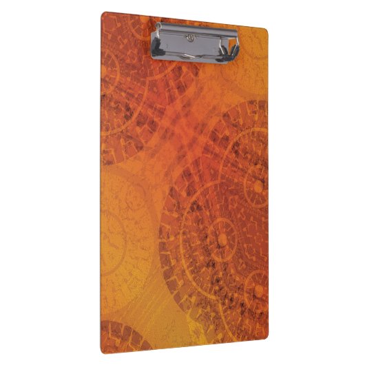 aanvaarding | Rode Sinaasappel Gele Boho Medallion Klembord (Rechts)