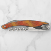 aanvaarding | Rode Sinaasappel Gele Boho Medallion Kurkentrekker (Achterkant)