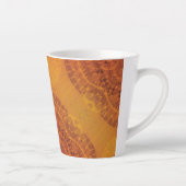 aanvaarding | Rode Sinaasappel Gele Boho Medallion Latte Mok (Rechts)