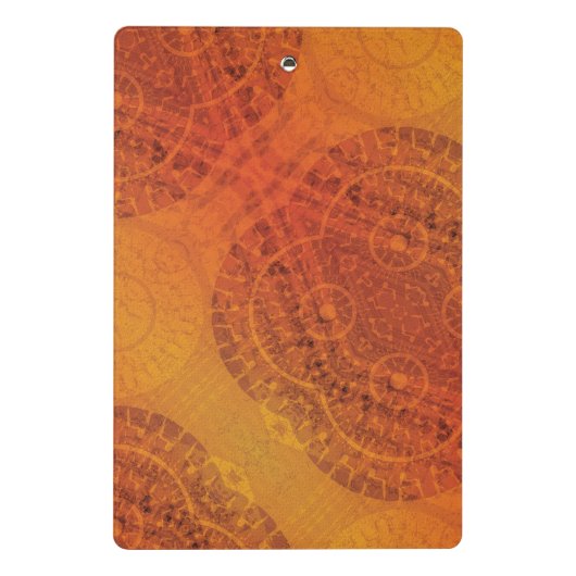 aanvaarding | Rode Sinaasappel Gele Boho Medallion Mini Klembord (Achterkant)