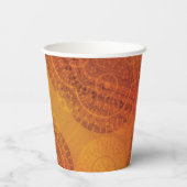 aanvaarding | Rode Sinaasappel Gele Boho Medallion Papieren Bekers (Achterkant)