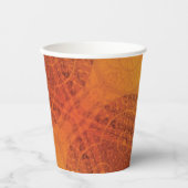 aanvaarding | Rode Sinaasappel Gele Boho Medallion Papieren Bekers (Voorkant)