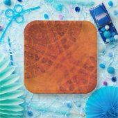 aanvaarding | Rode Sinaasappel Gele Boho Medallion Papieren Bordje (Feest)