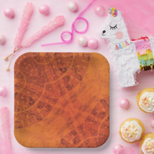 aanvaarding   Rode Sinaasappel Gele Boho Medallion Papieren Bordje