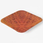 aanvaarding | Rode Sinaasappel Gele Boho Medallion Papieren Bordje (Gebogen)