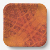 aanvaarding | Rode Sinaasappel Gele Boho Medallion Papieren Bordje (Voorkant)