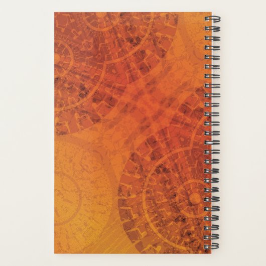 aanvaarding | Rode Sinaasappel Gele Boho Medallion Planner (Achterkant)