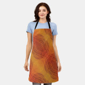 aanvaarding | Rode Sinaasappel Gele Boho Medallion Schort (Gedragen)