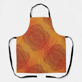 aanvaarding | Rode Sinaasappel Gele Boho Medallion Schort (Voorkant)