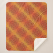 aanvaarding | Rode Sinaasappel Gele Boho Medallion Sherpa Deken (Voorkant)