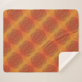 aanvaarding | Rode Sinaasappel Gele Boho Medallion Sherpa Deken (Voorkant (horizontaal))