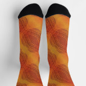 aanvaarding | Rode Sinaasappel Gele Boho Medallion Sokken (Top)