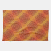 aanvaarding | Rode Sinaasappel Gele Boho Medallion Theedoek (Horizontaal)