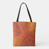 aanvaarding | Rode Sinaasappel Gele Boho Medallion Tote Bag (Achterkant)