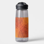 aanvaarding | Rode Sinaasappel Gele Boho Medallion Waterfles (Voorkant)