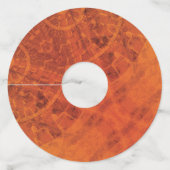 aanvaarding | Rode Sinaasappel Gele Boho Medallion Wijnglaslabel (Voorkant)