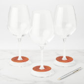 aanvaarding | Rode Sinaasappel Gele Boho Medallion Wijnglaslabel (Set)