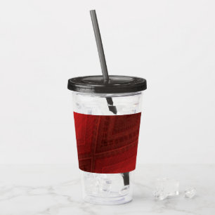 aanvaarding rood eclectisch boho-patroon acryl drinkbeker