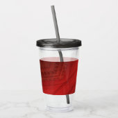 aanvaarding | rood eclectisch boho-patroon acryl drinkbeker (Links)