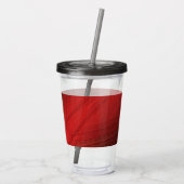 aanvaarding | rood eclectisch boho-patroon acryl drinkbeker (Achterkant)