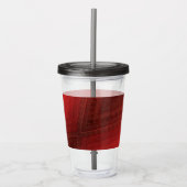 aanvaarding | rood eclectisch boho-patroon acryl drinkbeker (Voorkant)
