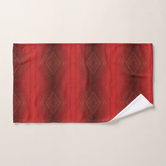 aanvaarding | rood eclectisch boho-patroon bad handdoek (Handdoek)