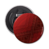 aanvaarding | rood eclectisch boho-patroon button flesopener (Voorkant)