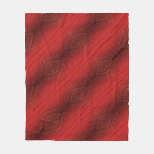 aanvaarding | rood eclectisch boho-patroon fleece deken (Voorkant)