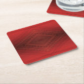 aanvaarding | rood eclectisch boho-patroon kartonnen onderzetters (Schuin)