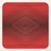 aanvaarding | rood eclectisch boho-patroon kartonnen onderzetters (Voorkant)