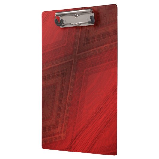 aanvaarding | rood eclectisch boho-patroon klembord (Links)