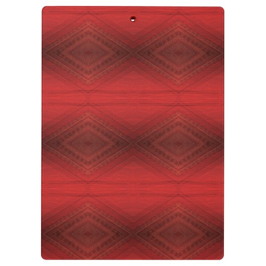 aanvaarding | rood eclectisch boho-patroon klembord (Achterkant)