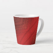 aanvaarding | rood eclectisch boho-patroon latte mok (Rechterhoek)