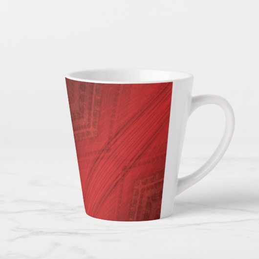 aanvaarding | rood eclectisch boho-patroon latte mok (Rechts)