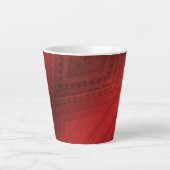 aanvaarding | rood eclectisch boho-patroon latte mok (Voorkant)