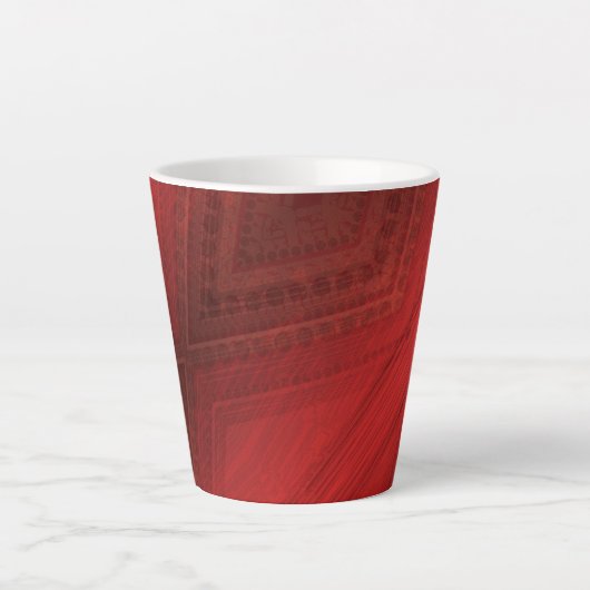 aanvaarding | rood eclectisch boho-patroon latte mok (Voorkant)