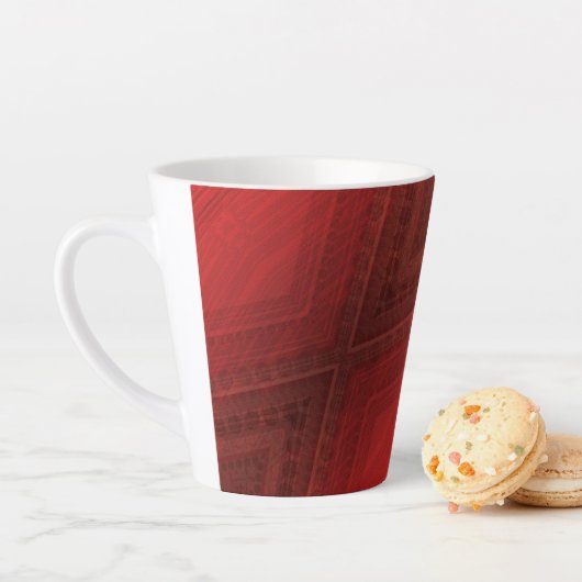 aanvaarding | rood eclectisch boho-patroon latte mok (In situ)