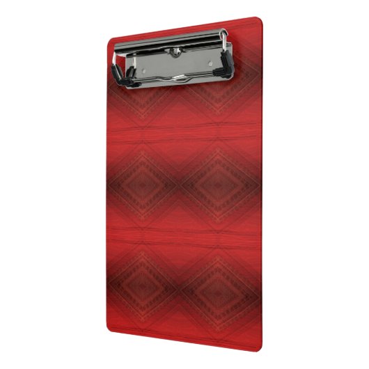 aanvaarding | rood eclectisch boho-patroon mini klembord (Angled2)