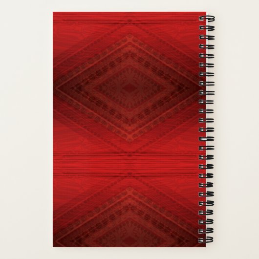 aanvaarding | rood eclectisch boho-patroon notitieboek (Achterkant)