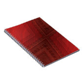 aanvaarding | rood eclectisch boho-patroon notitieboek (Rechterzijde)