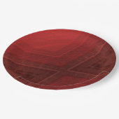 aanvaarding | rood eclectisch boho-patroon papieren bordje (Gekanteld)