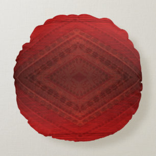 aanvaarding rood eclectisch boho-patroon rond kussen