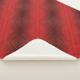 aanvaarding   rood eclectisch boho-patroon sherpa deken