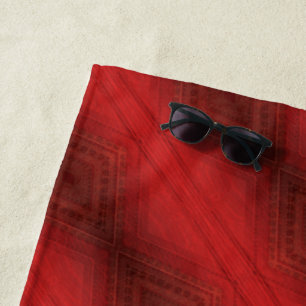 aanvaarding rood eclectisch boho-patroon strandlaken