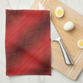 aanvaarding | rood eclectisch boho-patroon theedoek (Quarter Fold)