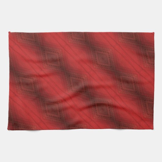 aanvaarding | rood eclectisch boho-patroon theedoek (Horizontaal)